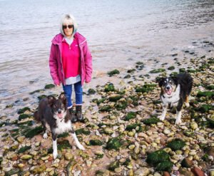 Quintor founder Jan with two of her collies